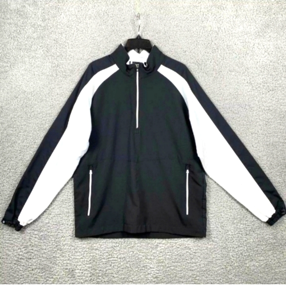 FootJoy FJ Men's 1/4 half Zip Windbreaker Golf Jacket w pocket sz L Large - Picture 1 of 8